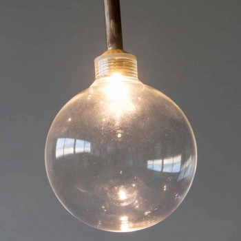 Araña de diseño de hierro hecha a mano con 7 luces Made in Italy - Ombro