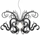 Araña de plexiglás de diseño moderno producida en Italia, Malito viadurini