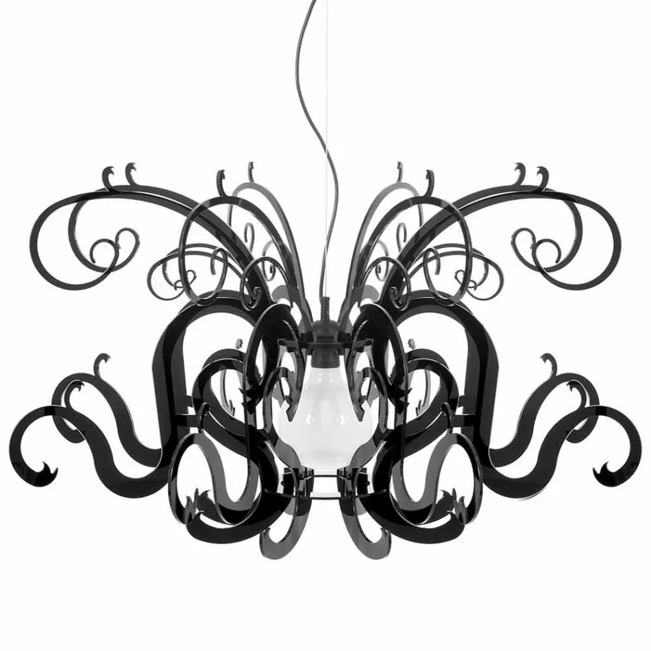 Araña de plexiglás de diseño moderno producida en Italia, Malito viadurini