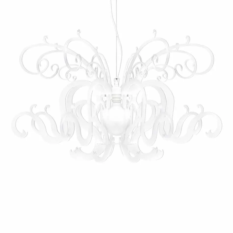 Araña de plexiglás de diseño moderno producida en Italia, Malito viadurini