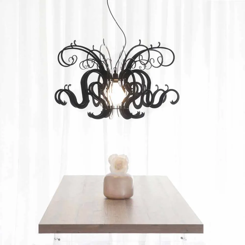 Araña de plexiglás de diseño moderno producida en Italia, Malito viadurini