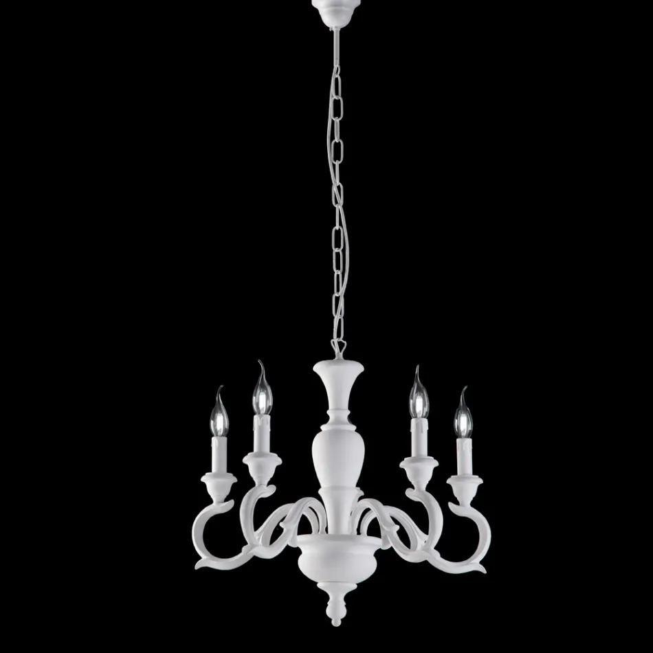 Lámpara de araña de madera fabricada en Italia para decoración de interiores - Florencia viadurini