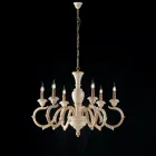 Lámpara de araña de madera fabricada en Italia para decoración de interiores - Florencia viadurini