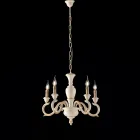 Lámpara de araña de madera fabricada en Italia para decoración de interiores - Florencia viadurini