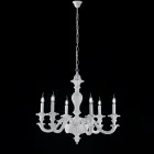 Lámpara de araña de madera para decoración de interiores, fabricada en Italia - Milán viadurini