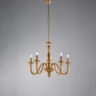 Lámpara de araña de madera para decoración de interiores, fabricada en Italia - Siena viadurini