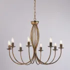 Lámpara de araña de metal blanco para iluminar espacios refinados – Roccia viadurini