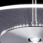 Lámpara de araña de metal con difusor de plexiglás micropunteado - Nora viadurini