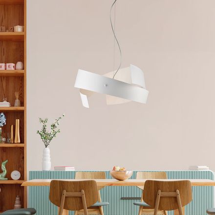 Asteroide: Una lámpara de metal negro y cristal para espacios modernos. viadurini