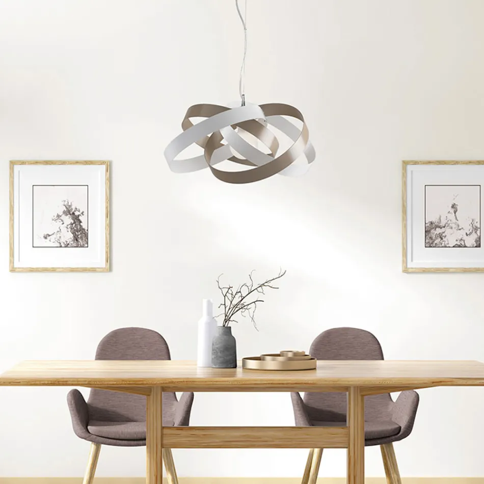 Lámpara de araña de metal y cristal para iluminar elegantemente los interiores – Rosmarino viadurini