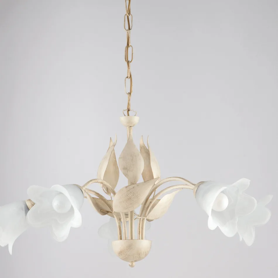 Lámpara de araña de metal y cristal para iluminar interiores refinados – Sirio viadurini