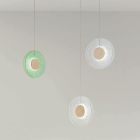 Araña de Metal Pintado y Vidrio Granulado Coloreado con Luz LED - Albizia viadurini