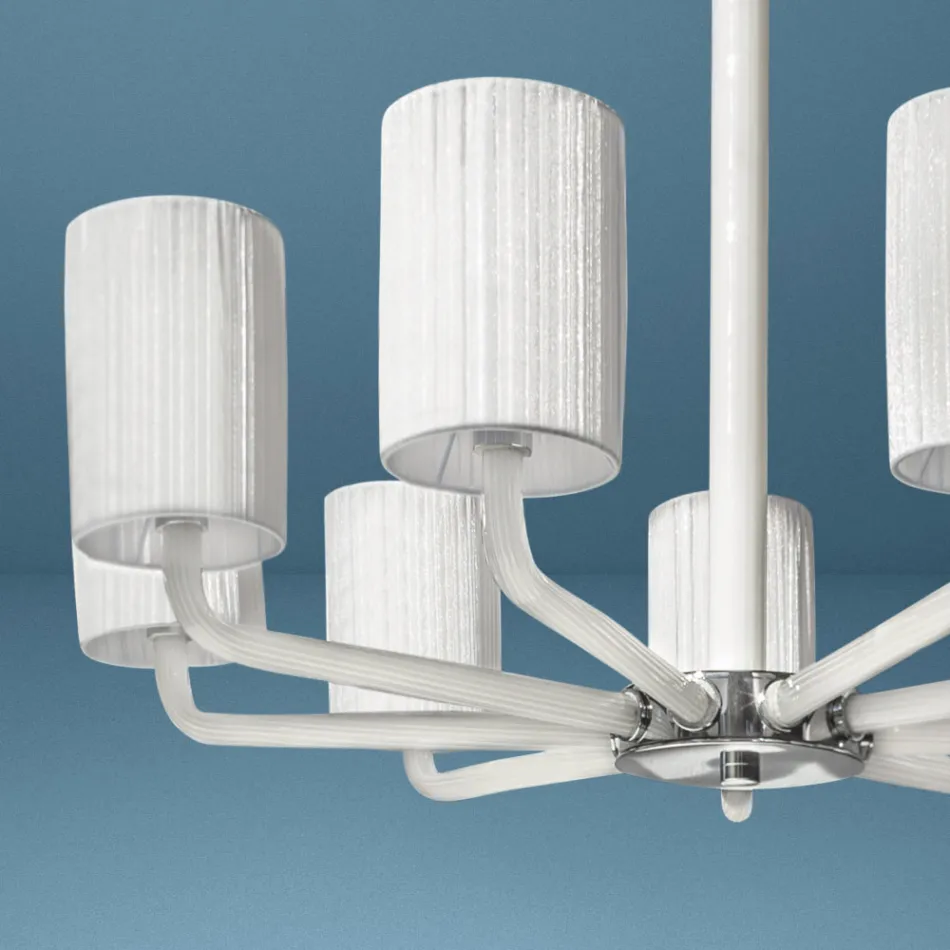 Araña en Venecia Vidrio y Metal Hecho a mano en Italia - Graham viadurini