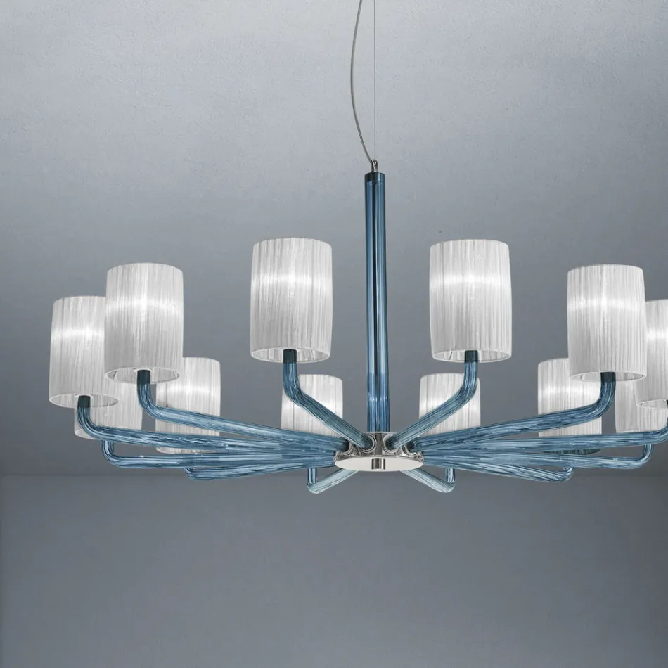 Araña en Venecia Vidrio y Metal Hecho a mano en Italia - Graham viadurini