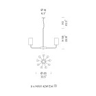 Araña en Venecia Vidrio y Metal Hecho a mano en Italia - Graham viadurini