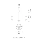 Araña en Venecia Vidrio y Metal Hecho a mano en Italia - Graham viadurini