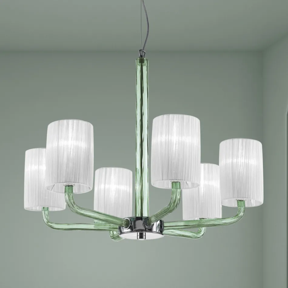 Araña en Venecia Vidrio y Metal Hecho a mano en Italia - Graham viadurini