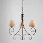 Lámpara de araña de dos luces de cristal y metal para espacios refinados – Draco viadurini