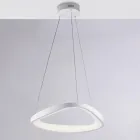 Lámpara de araña de cristal blanco y metal para iluminar interiores elegantes – Voyager viadurini