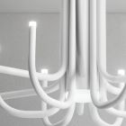 Araña LED de 13 luces en metal pintado blanco, negro o dorado - Escorpio viadurini