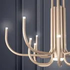 Araña LED de 13 luces en metal pintado blanco, negro o dorado - Escorpio viadurini