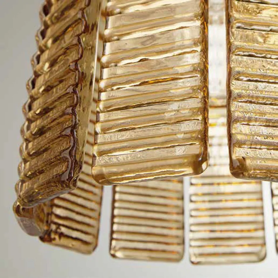 Candelabro moderno 12 luces en vidrio artesanal italiano de lujo - Valadier viadurini