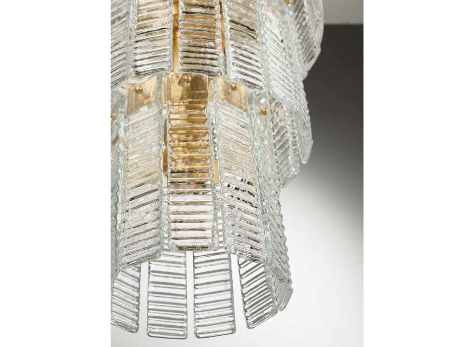 Araña moderna 36 luces en vidrio artesanal italiano de lujo - Valadier