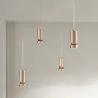 Lámpara de araña moderna en aluminio con recubrimiento en polvo y cable ajustable - Buxus viadurini