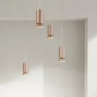 Lámpara de araña moderna en aluminio con recubrimiento en polvo y cable ajustable - Buxus viadurini