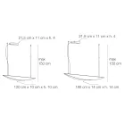 Lámpara de araña de aluminio reciclable en varios colores - Mila viadurini