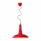 araña retro suspensión artesano cerámica Ferroluce viadurini