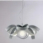 Lámpara de araña de metal blanco shabby chic para una decoración de buen gusto – Sea viadurini