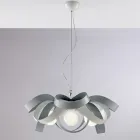 Lámpara de araña de metal blanco shabby chic para una decoración de buen gusto – Sea viadurini