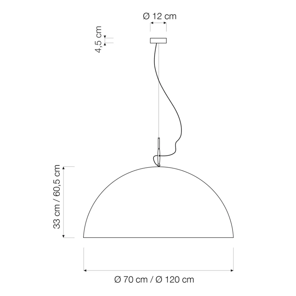 Araña suspendida en Laprene y Nebulite - Mezza Luna de In-es.artdesign viadurini