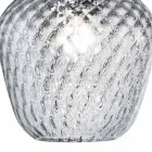 Lámpara de araña lineal de tres luces en cristal veneciano, fabricada en Italia - Elisia viadurini
