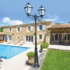 Farola 2 Luces Estilo Vintage en Aluminio y Vidrio Made in Italy - Vivian viadurini