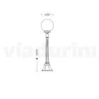 Farola de 110 cm de altura en acrílico y aluminio antracita Made in Italy - Trovaantracite viadurini