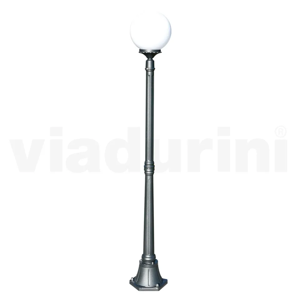 Farola de 172 cm de altura en acrílico y aluminio antracita Made in Italy - Trovaantracite viadurini