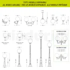 Farola de 172 cm de altura en acrílico blanco y aluminio fabricada en Italia - Trovabianco viadurini