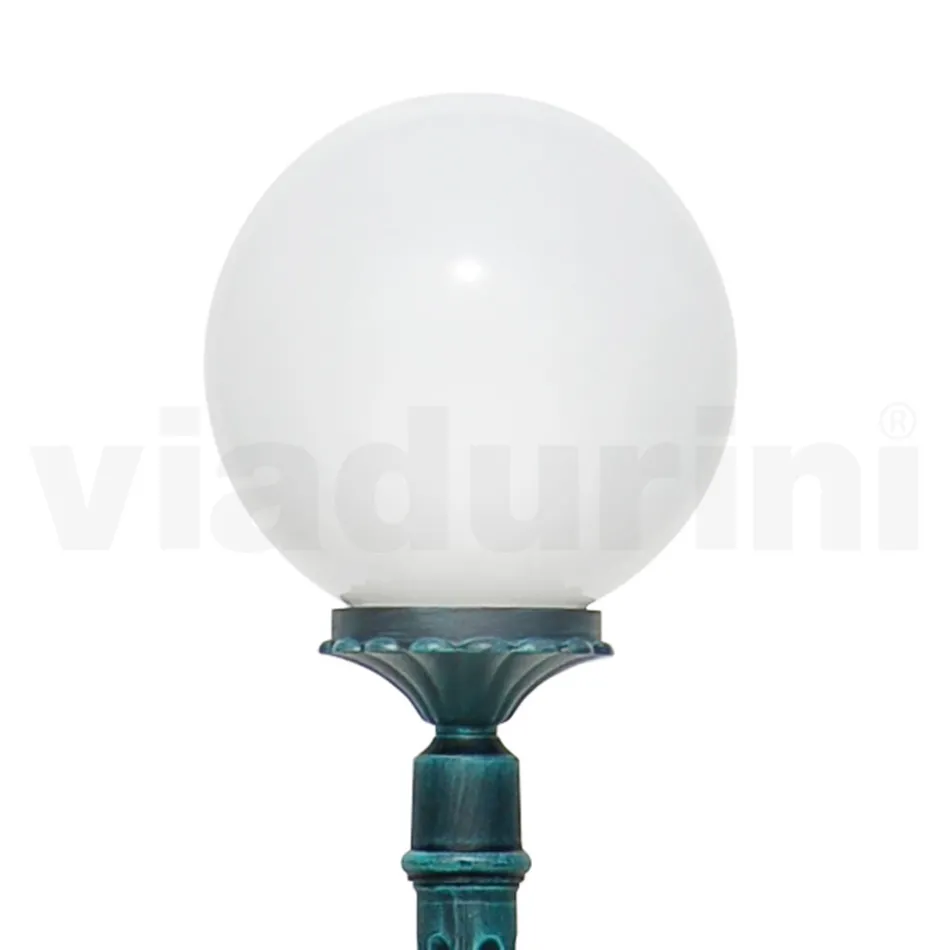 Farola de 172 cm de altura en acrílico negro y aluminio fabricada en Italia - Trovanero viadurini