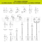 Lámpara de jardín de 208 cm de altura en aluminio antracita y cristal arenado - Elric viadurini