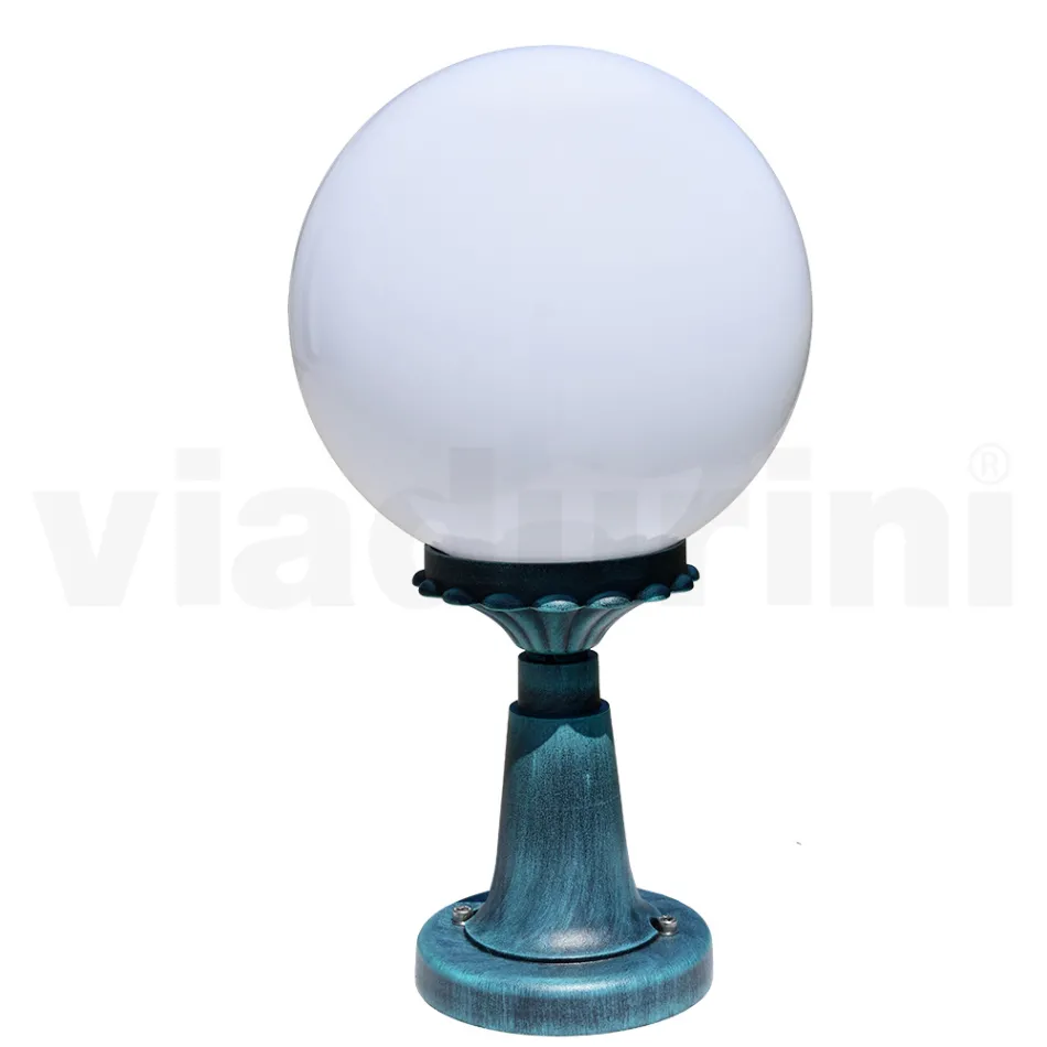 Farola de 47 cm de altura en acrílico negro y aluminio fabricada en Italia - Trovanero viadurini