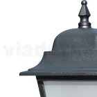 Farola de 53,5 cm de altura en vidrio antracita y aluminio Made in Italy - Scintilla viadurini