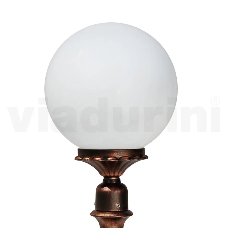 Farola de 69 cm de altura en acrílico negro y aluminio fabricada en Italia - Trovanero viadurini