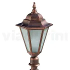 Lámpara de jardín de 79 cm de altura en cristal y 5 acabados en aluminio - Pinako viadurini