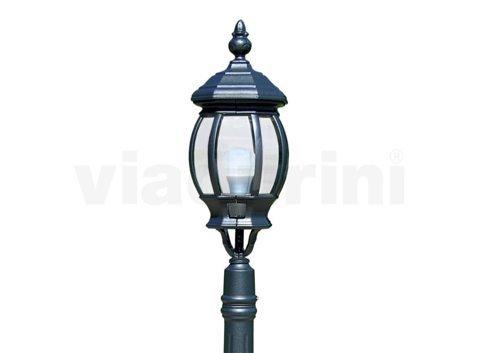 Lámpara exterior baja en aluminio antracita Made in Italy - Impero viadurini