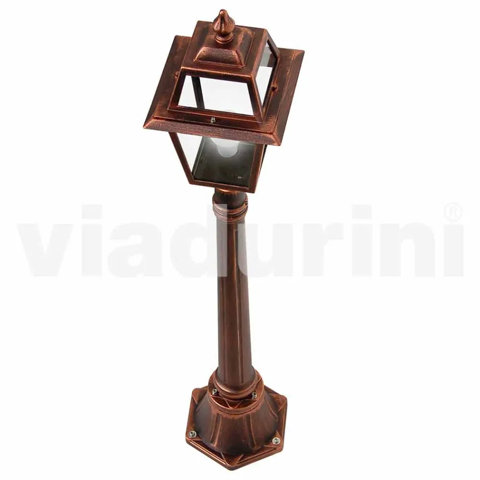 Farola baja para exterior en aluminio producido en Italia, Kristel viadurini