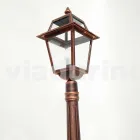 Farola baja para exterior en aluminio producido en Italia, Kristel viadurini