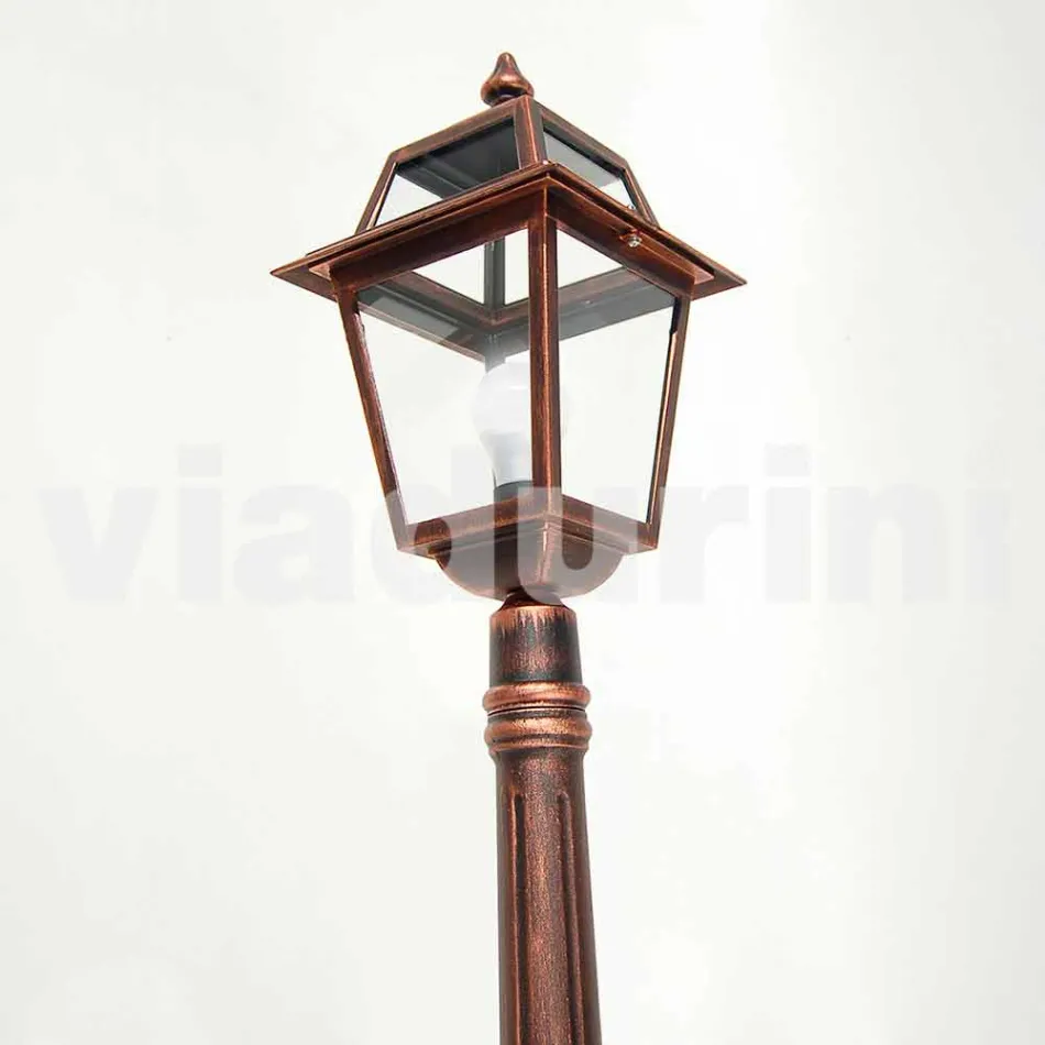 Farola baja para exterior en aluminio producido en Italia, Kristel viadurini