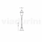 Farola baja para exterior en aluminio producido en Italia, Kristel viadurini